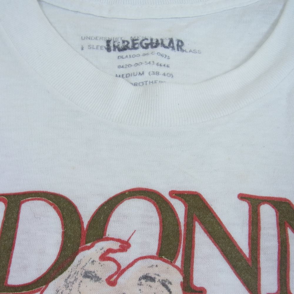 80s MADONNA WHO'S THAT GIRL WORLD TOUR 1987 マドンナ バンド Tシャツ バンT袖裾 シングルステッチ ホワイト系 M【中古】