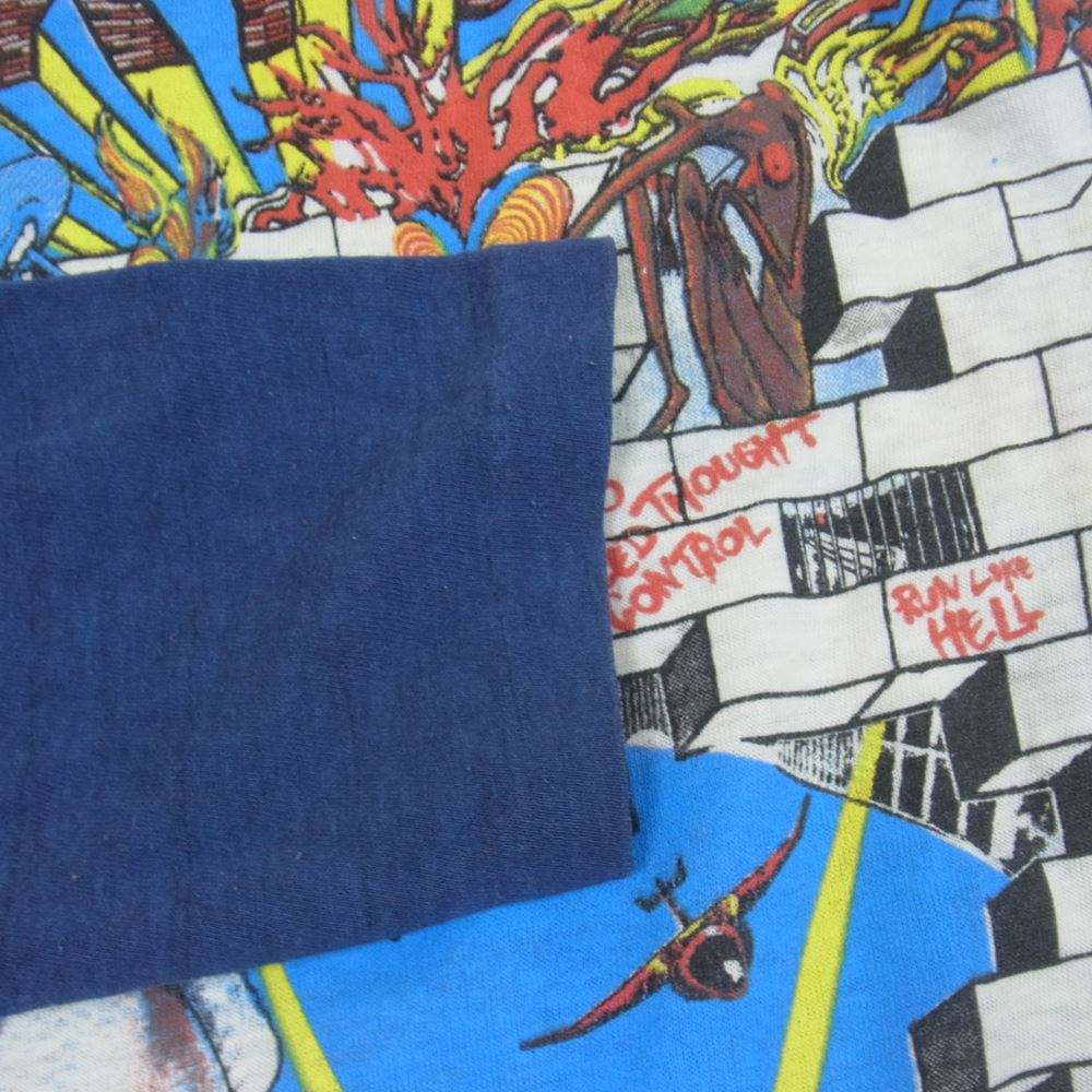 80s PINK FLOYD 1980 Memorial Coliseum ビンテージ ピンクフロイド  バンド Tシャツ バンT ラグラン ホワイト系 ネイビー系 表記なし【中古】