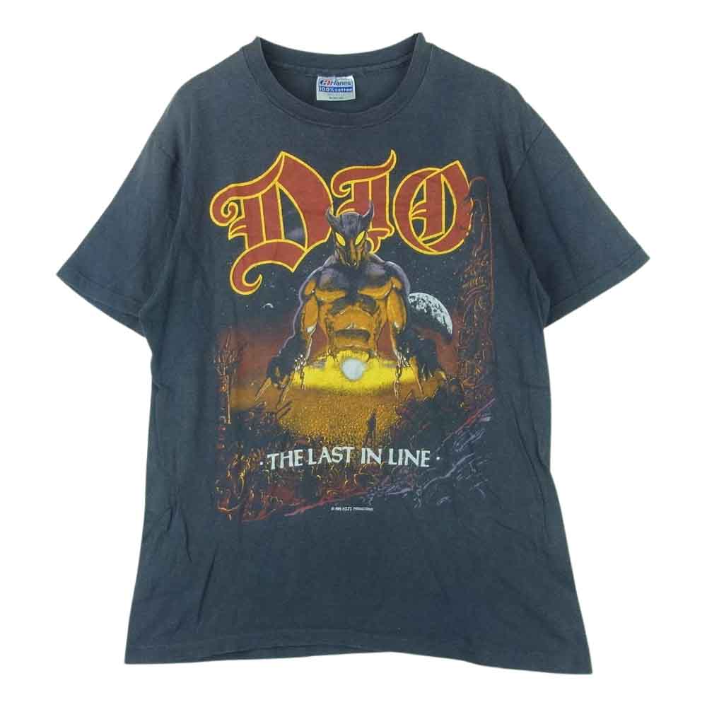 ヘインズ 90s DIO tour tee ビンテージ ディオ バンド Tシャツ 半袖 バンT USA製 グレー系 M 38 - 40【中古】
