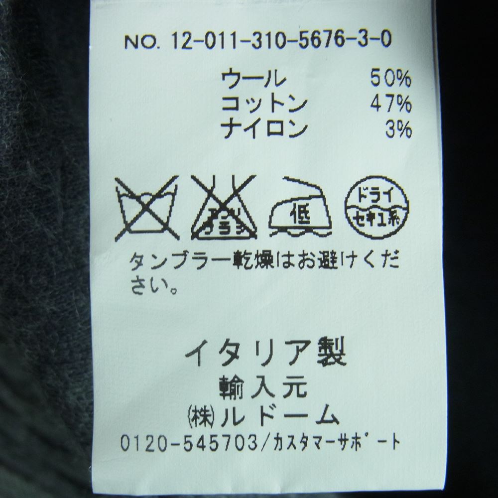 イレブンティ 千鳥格子 バルスター型 ウール コットン ニット