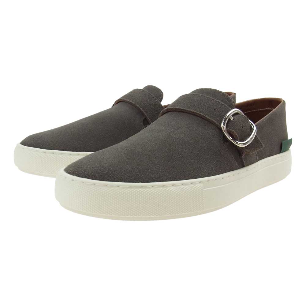 アーロン UNITED ARROWS ユナイテッドアローズ モンクストラップ スリッポン グレー系 24.5cm【極上美品】【中古】
