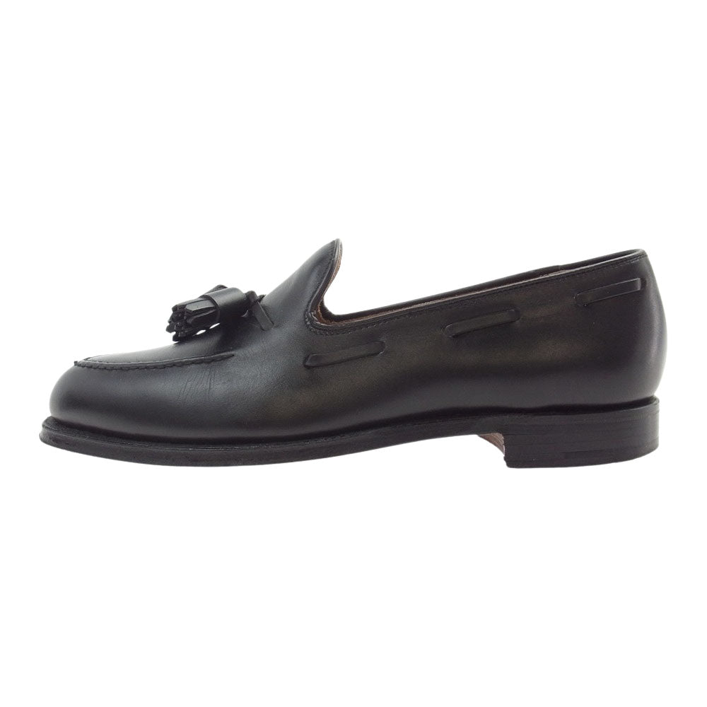 CROCKETT&JONES クロケットアンドジョーンズ 26212A-C01L1 CAVENDISH 3 TASSEL LOWFERS キャベンディッシュ カーフ タッセル レザー ローファー  ブラック系 5.5【中古】