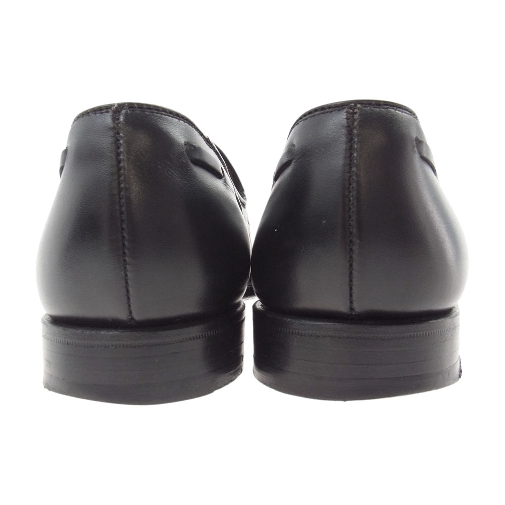CROCKETT&JONES クロケットアンドジョーンズ 26212A-C01L1 CAVENDISH 3 TASSEL LOWFERS キャベンディッシュ カーフ タッセル レザー ローファー  ブラック系 5.5【中古】