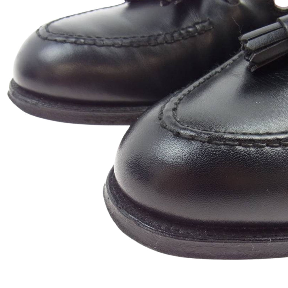 CROCKETT&JONES クロケットアンドジョーンズ 26212A-C01L1 CAVENDISH 3 TASSEL LOWFERS キャベンディッシュ カーフ タッセル レザー ローファー  ブラック系 5.5【中古】