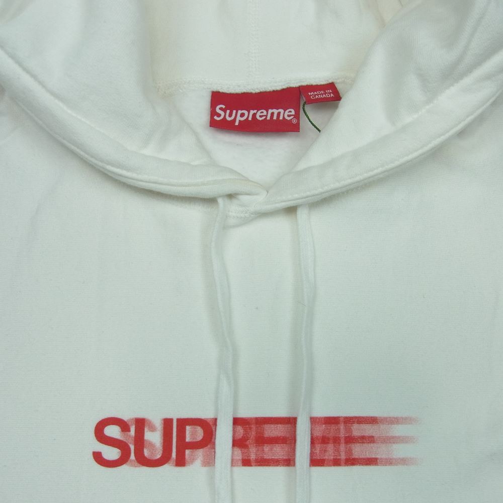 Supreme シュプリーム 20SS Motion Logo Hooded Sweatshirt モーション ロゴ スウェット パーカー フーディ ホワイト系 XL【中古】