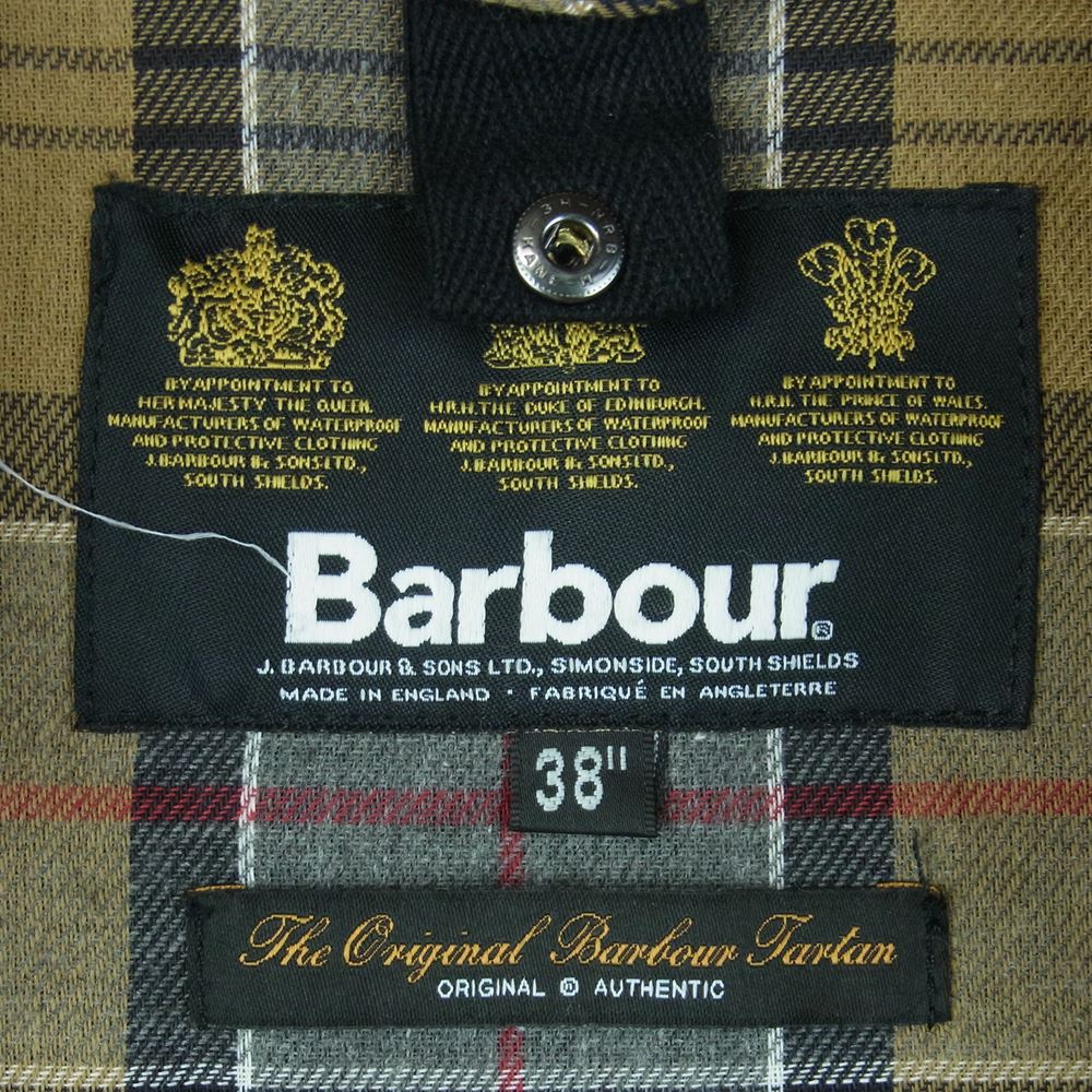 Barbour バブアー MWX0658NY92 英国製 SL BEAUFORT JACKET 3ワラント オイルド スリムフィット ビューフォート ジャケット ダークネイビー系 38【中古】