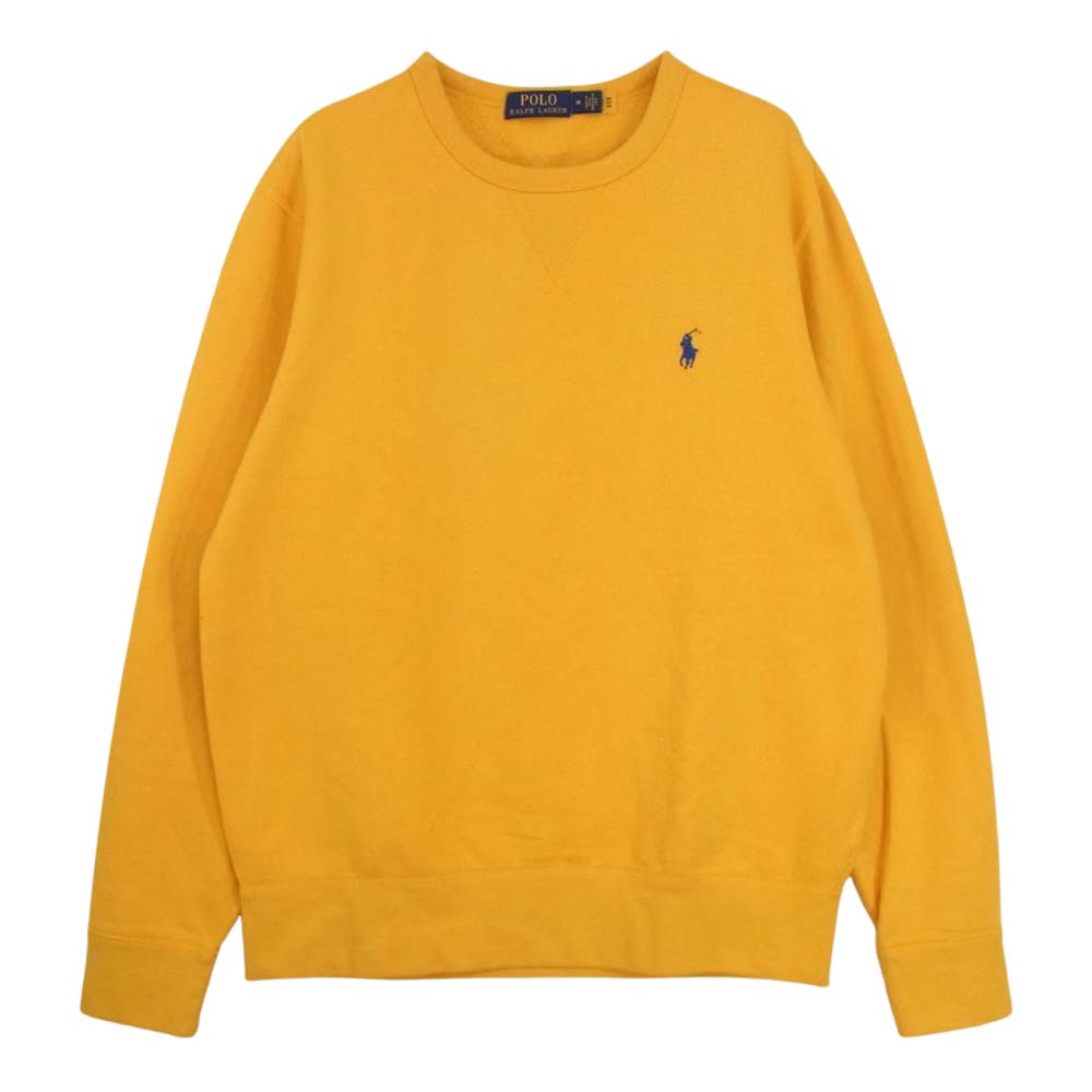 POLO RALPH LAUREN ポロ・ラルフローレン 国内正規品 ポニー刺繍 クルーネック スウェット トレーナー イエロー系 M【中古】