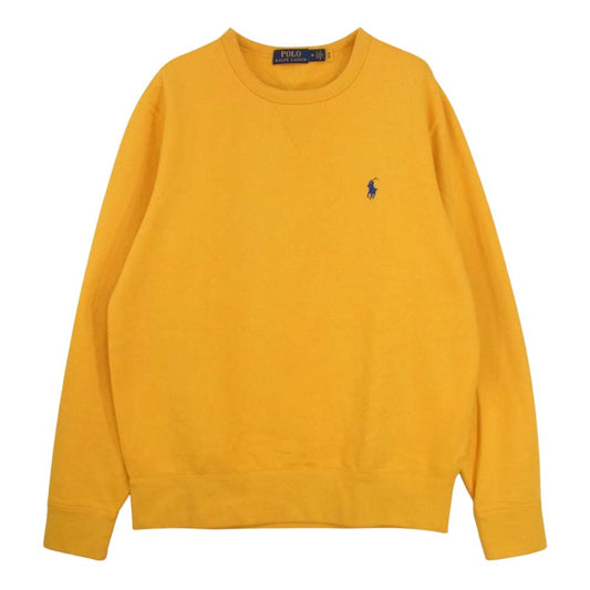 POLO RALPH LAUREN ポロ・ラルフローレン 国内正規品 ポニー刺繍 クルーネック スウェット トレーナー イエロー系 M【中古】