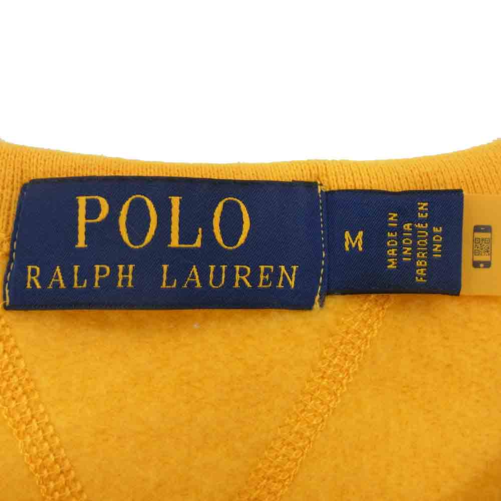 POLO RALPH LAUREN ポロ・ラルフローレン 国内正規品 ポニー刺繍 クルーネック スウェット トレーナー イエロー系 M【中古】