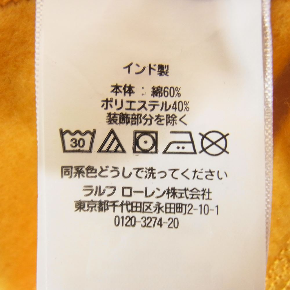 POLO RALPH LAUREN ポロ・ラルフローレン 国内正規品 ポニー刺繍 クルーネック スウェット トレーナー イエロー系 M【中古】