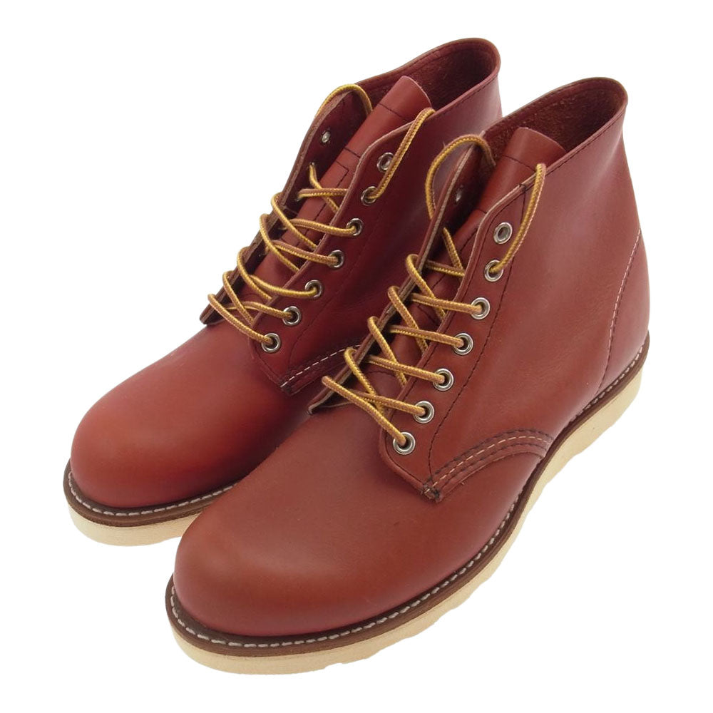 RED WING レッドウィング 8166 6インチ クラシック ラウンド ワークブーツ 犬タグ レッド系 27.0cm【美品】【中古】