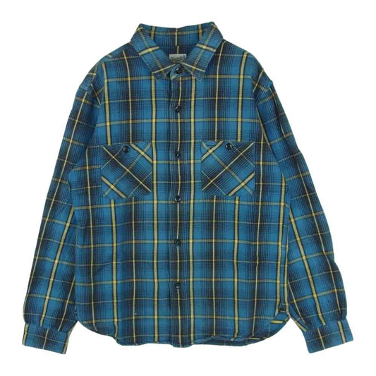 TENDERLOIN テンダーロイン T-HEAVY FLANNEL SHT ヘビー フランネル チェック 長袖 シャツ 日本製 ブルー系 XS【中古】