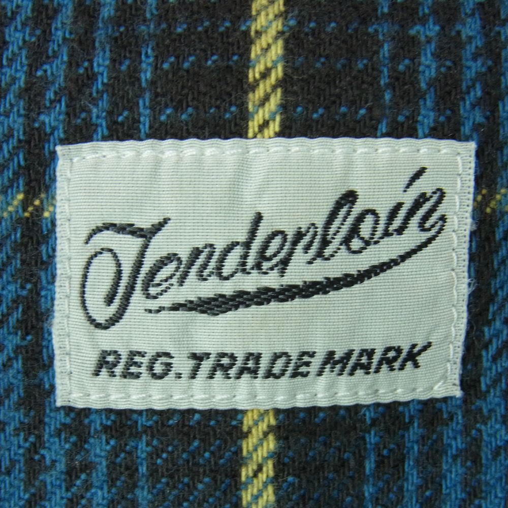 TENDERLOIN テンダーロイン T-HEAVY FLANNEL SHT ヘビー フランネル チェック 長袖 シャツ 日本製 ブルー系 XS【中古】