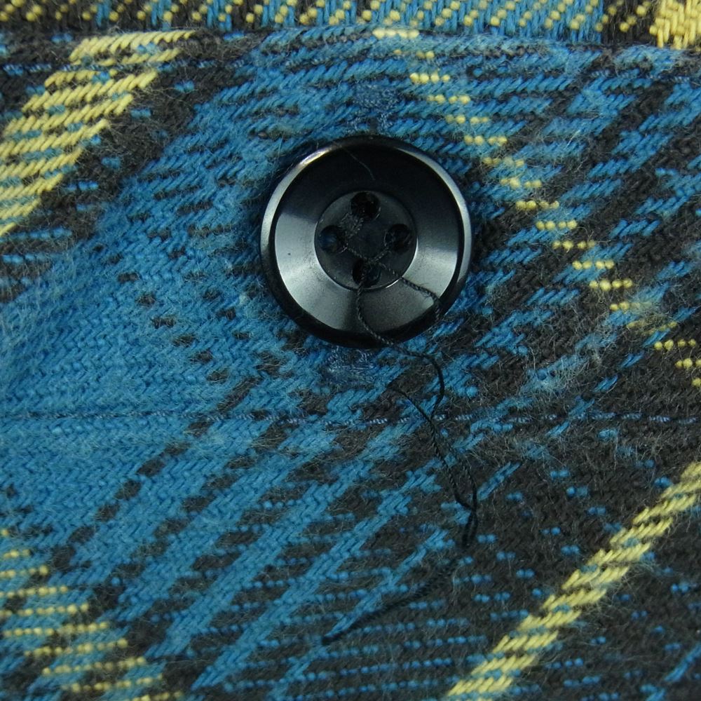 TENDERLOIN テンダーロイン T-HEAVY FLANNEL SHT ヘビー フランネル チェック 長袖 シャツ 日本製 ブルー系 XS【中古】