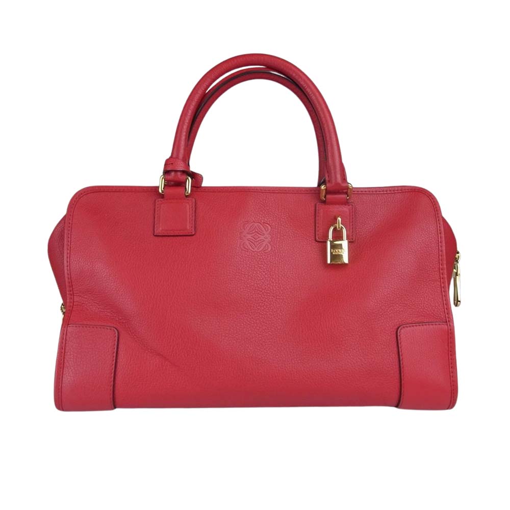 LOEWE ロエベ 352.35.A22 アマソナ 36 レザー ハンド バッグ レッド系【中古】