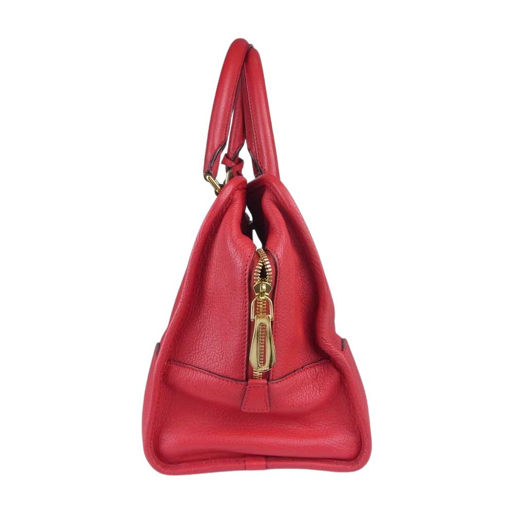 LOEWE ロエベ 352.35.A22 アマソナ 36 レザー ハンド バッグ レッド系【中古】