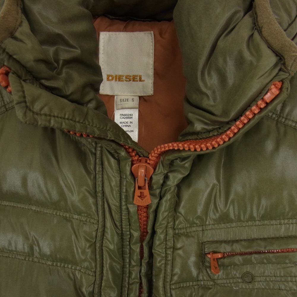 DIESEL ディーゼル ダウン ジャケット カーキ系 S【中古】