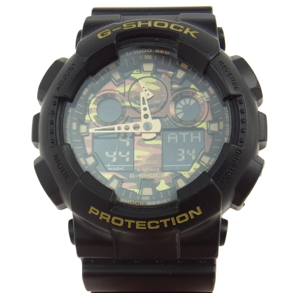 CASIO カシオ GA-100CF-1A9JF GA-100 SERIES アナデジ カモフラ ウォッチ 腕時計 ブラック系 カーキ系【中古】