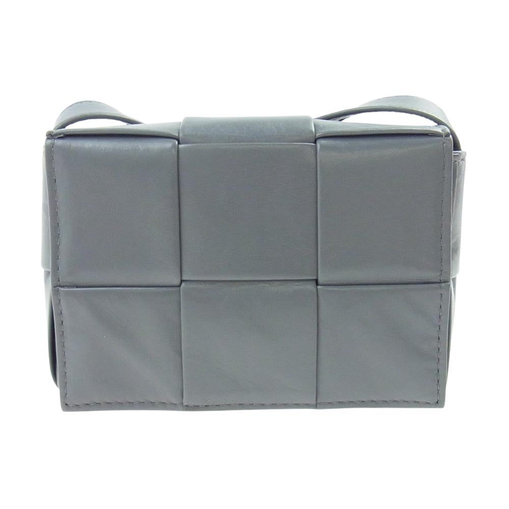 BOTTEGAVENETA ボッテガヴェネタ カセット ミニクロスショルダー サンダー グレー系【極上美品】【中古】