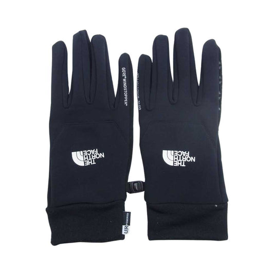 THE NORTH FACE ノースフェイス NN61617 ウィンドストッパー イーチップ グローブ ブラック系 M【中古】