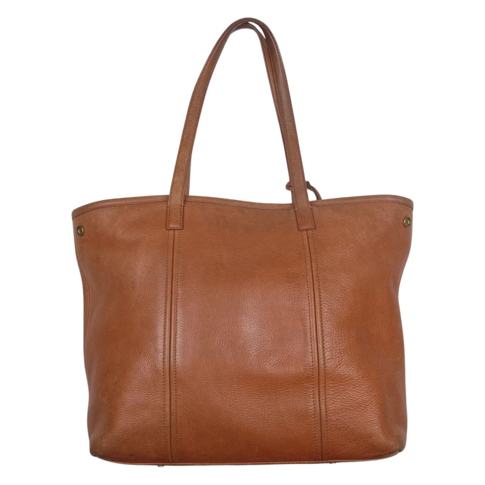 aniary アニアリ 07-02000  シュリンクレザー トートバッグ オレンジ オレンジ系【中古】