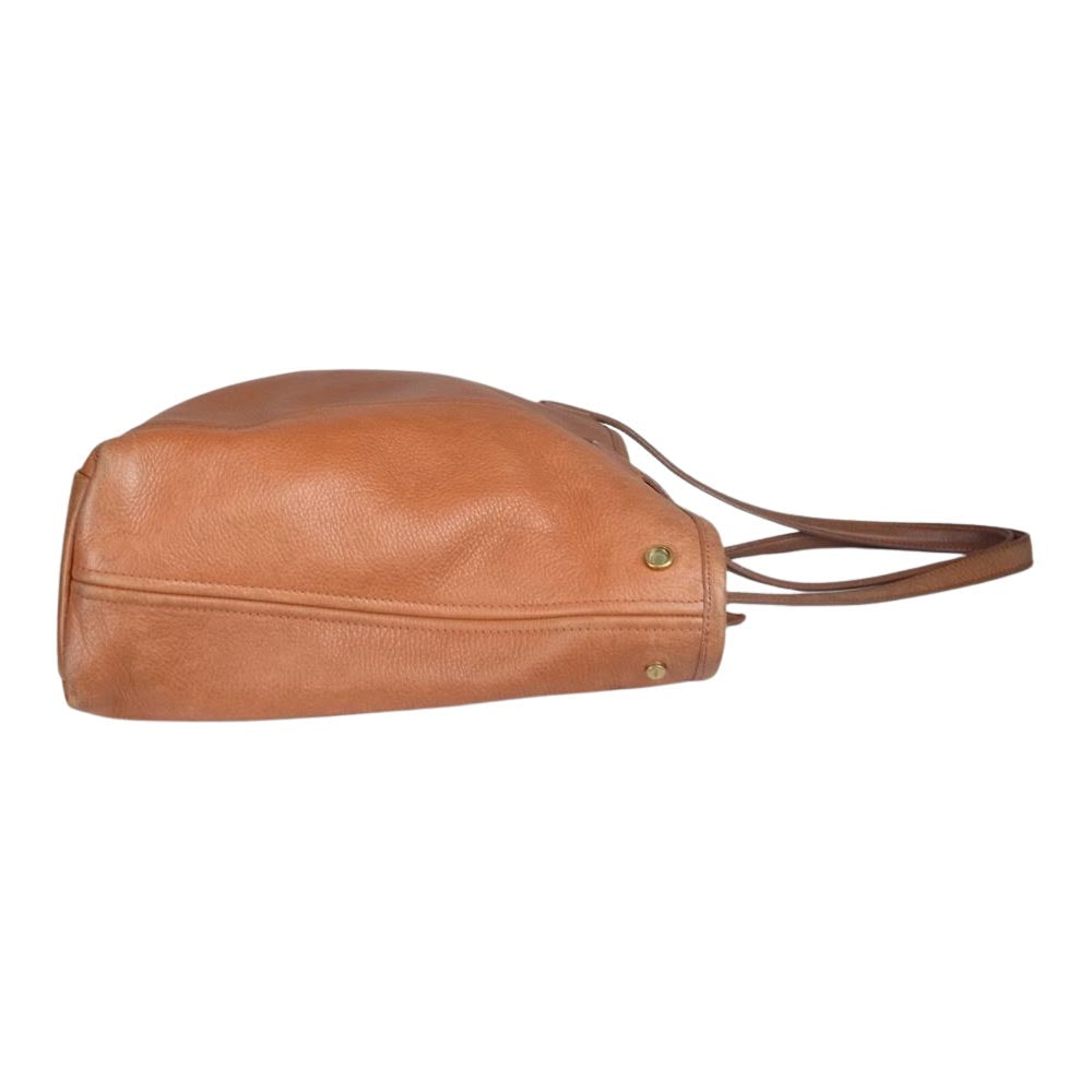 aniary アニアリ 07-02000  シュリンクレザー トートバッグ オレンジ オレンジ系【中古】