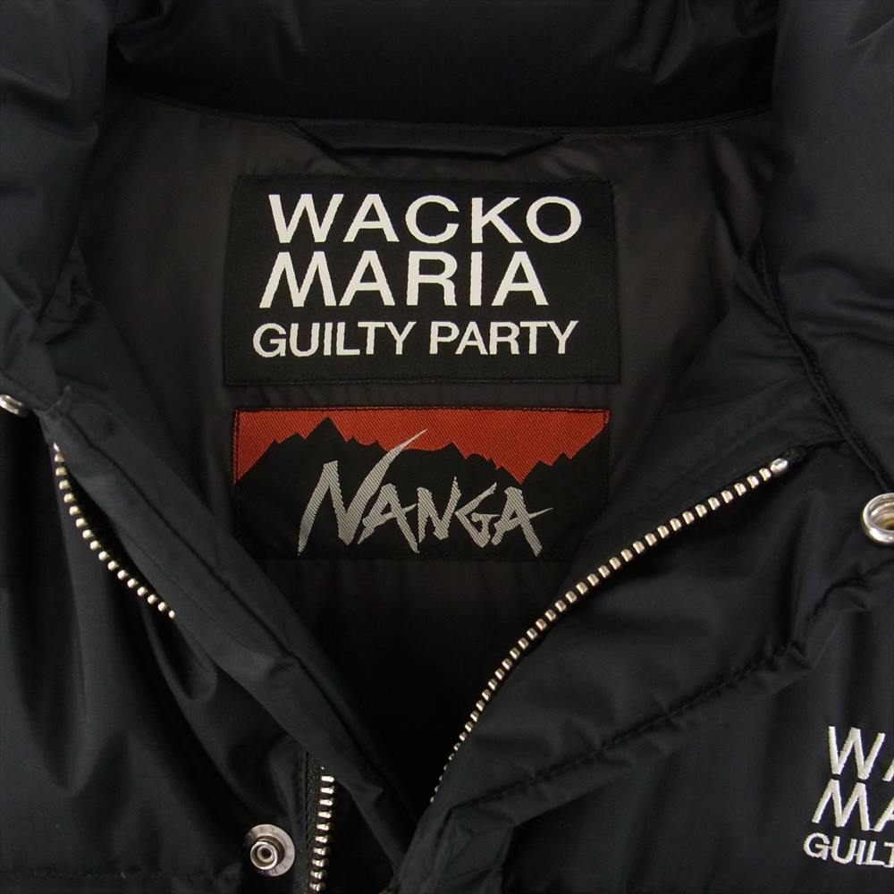 WACKO MARIA ワコマリア 20AW 20FW-WMO-NA06 NANGA ナンガ DOWN JACKET リップストップ ナイロン ダウンジャケット ブラック系 S【極上美品】【中古】