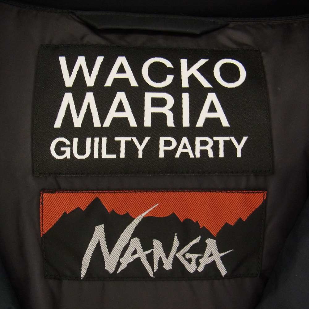 WACKO MARIA ワコマリア 20AW 20FW-WMO-NA06 NANGA ナンガ DOWN JACKET リップストップ ナイロン ダウンジャケット ブラック系 S【極上美品】【中古】