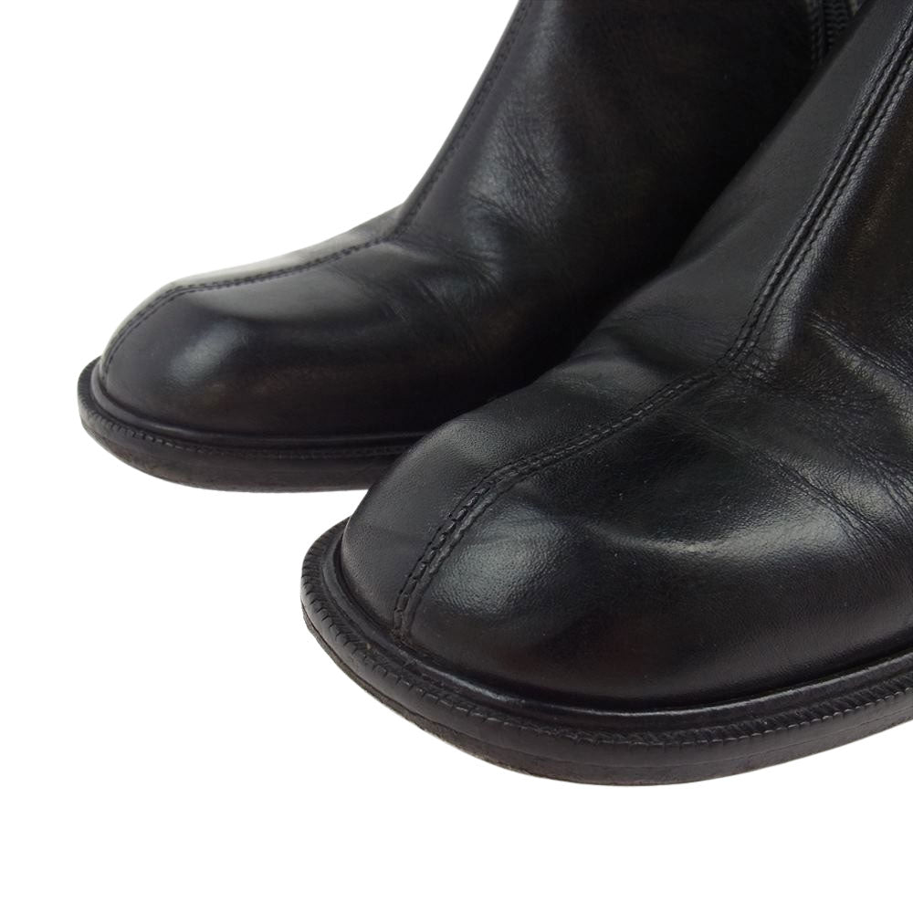 FENDI フェンディ サイド ロゴ ジップ ロング ブーツ ブラック系 35.5【中古】