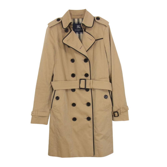 BURBERRY バーバリー B1A24-630-51 国内正規品 LONDON ロンドン レザー パイピング トレンチ コート ベージュ系 38【中古】