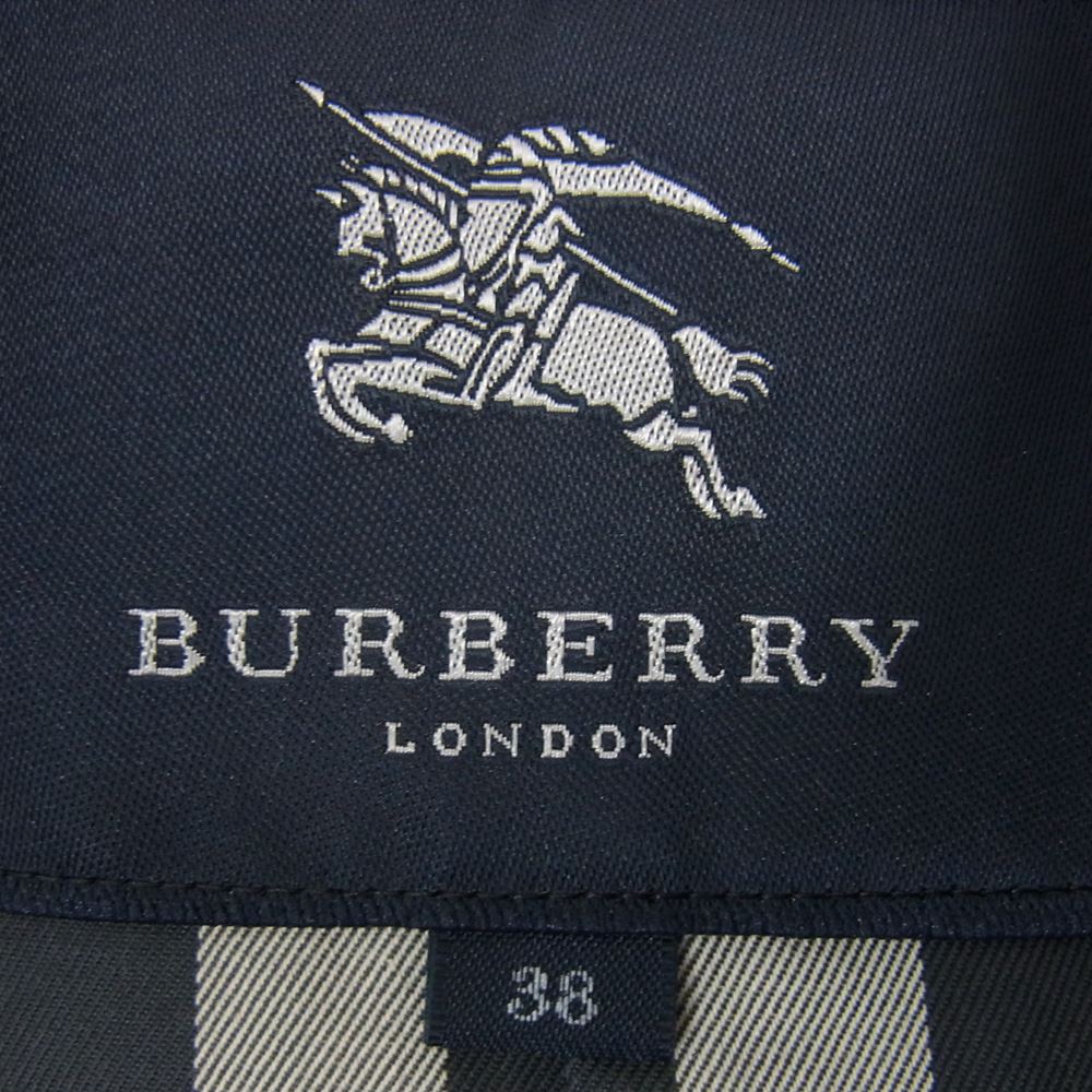 BURBERRY バーバリー B1A24-630-51 国内正規品 LONDON ロンドン レザー パイピング トレンチ コート ベージュ系 38【中古】