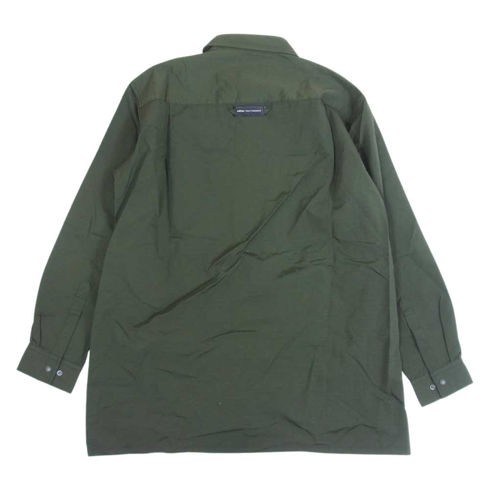 Yohji Yamamoto ヨウジヤマモト HT4484 Y-3 ワイスリー M CL BONDED RIP OVERSHIRT クラシック ナイロン リップストップ オーバーシャツ カーキ系 M【中古】