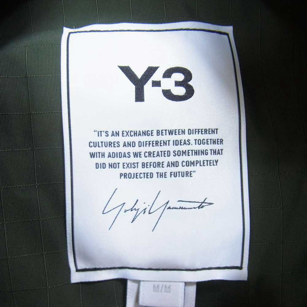 Yohji Yamamoto ヨウジヤマモト HT4484 Y-3 ワイスリー M CL BONDED RIP OVERSHIRT クラシック ナイロン リップストップ オーバーシャツ カーキ系 M【中古】