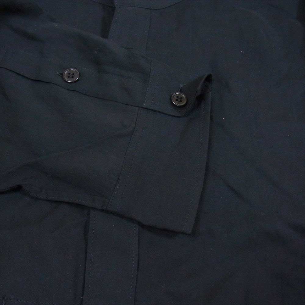 Yohji Yamamoto POUR HOMME ヨウジヤマモトプールオム HX-B19-201 G-段違いスタンドB 変形 スタンドカラー ロングシャツ ブラック系 4【中古】