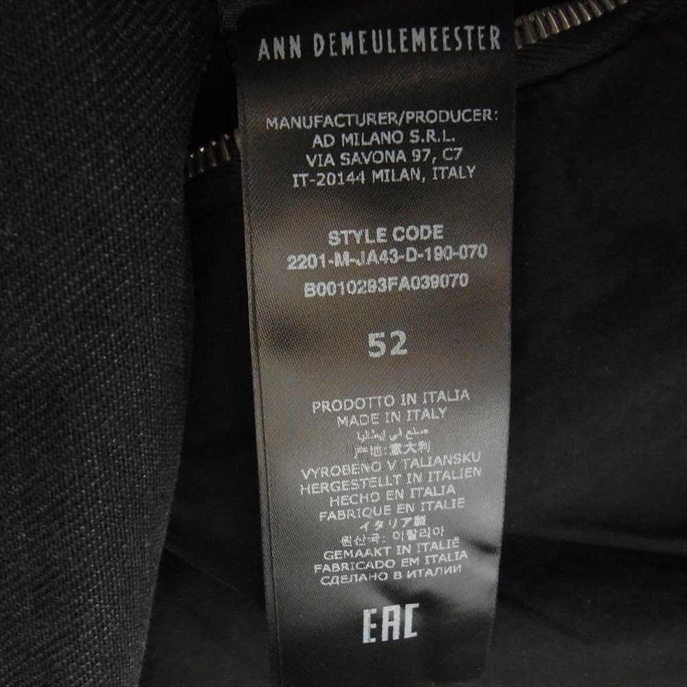 ANN DEMEULEMEESTER アンドゥムルメステール 22SS 2201-M-JA43-D-190-070 ウォッシュド ノースリーブ デニムジャケット ベスト ブラック系 52【中古】