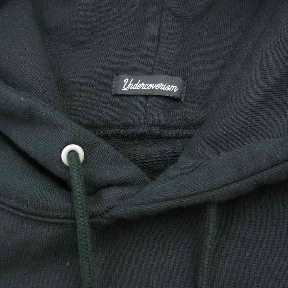 UNDERCOVER アンダーカバー 22AW UI2B4801 Undercoverism アンダーカバイズム Panelled Hooded Sweatshirt  パネル 再構築 切替 ジップ フーディ パーカー ブラック系【中古】