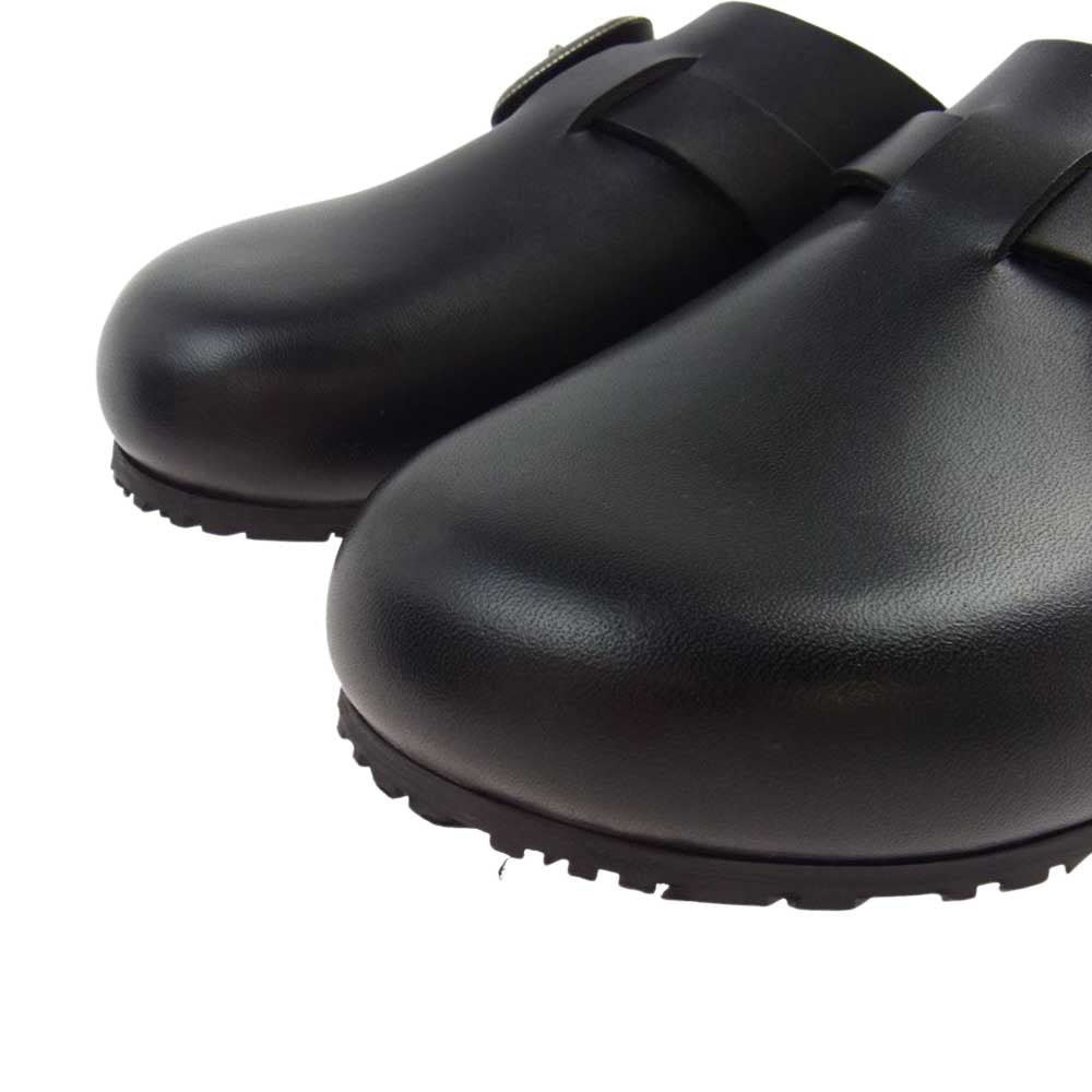 SAINT LAURENT サンローラン 687617 スムースレザー ニコルズ クロッグ サンダル ブラック系 42.5【美品】【中古】