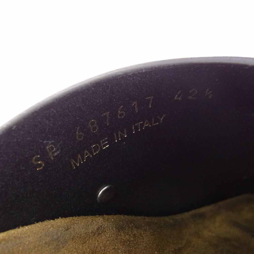 SAINT LAURENT サンローラン 687617 スムースレザー ニコルズ クロッグ サンダル ブラック系 42.5【美品】【中古】