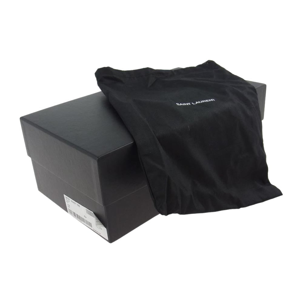 SAINT LAURENT サンローラン 687617 スムースレザー ニコルズ クロッグ サンダル ブラック系 42.5【美品】【中古】