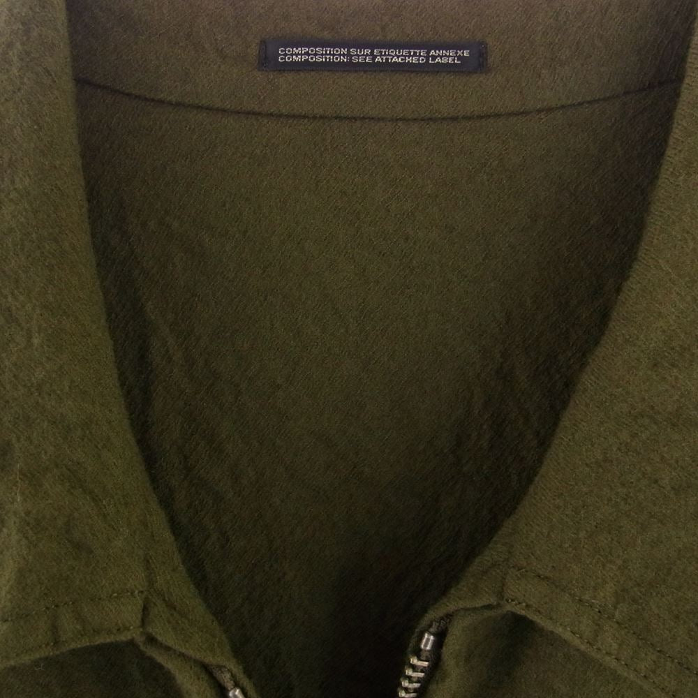 Yohji Yamamoto POUR HOMME ヨウジヤマモトプールオム 22AW HE-Y03-104 FULLING SERGE A-MILLING SINGLE RIDER'S 縮絨シワ加工 フリング ウールサージ シングル ライダースジャケット カーキ系 4【中古】