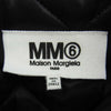 MAISON MARGIELA メゾンマルジェラ 22AW S62AN0078 S60353 MM6 エムエムシックス 八の字 ダメージ加工 ロゴパッチ カーフレザー ジップ ブルゾン シングル ライダースジャケット ブラック系【美品】【中古】