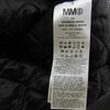 MAISON MARGIELA メゾンマルジェラ 22AW S62AN0078 S60353 MM6 エムエムシックス 八の字 ダメージ加工 ロゴパッチ カーフレザー ジップ ブルゾン シングル ライダースジャケット ブラック系【美品】【中古】