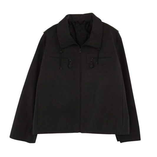 LOUIS VUITTON ルイ・ヴィトン 22SS 1AA4K8 エンブロイダリー レザー ミックス ブルゾン グレー系 56【美品】【中古】