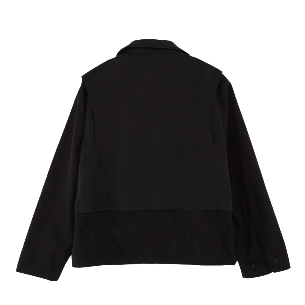 LOUIS VUITTON ルイ・ヴィトン 22SS 1AA4K8 エンブロイダリー レザー ミックス ブルゾン グレー系 56【美品】【中古】