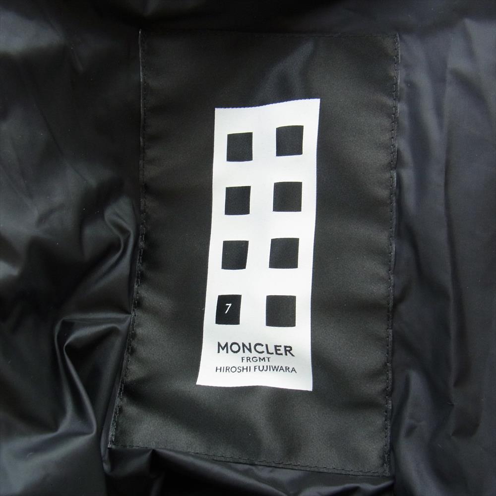 MONCLER モンクレール 7 FRGMT HIROSHI FUJIWARA QUINLAN JACKET フラグメント 藤原ヒロシ バックロゴ ダウンジャケット ブラック系 5【美品】【中古】