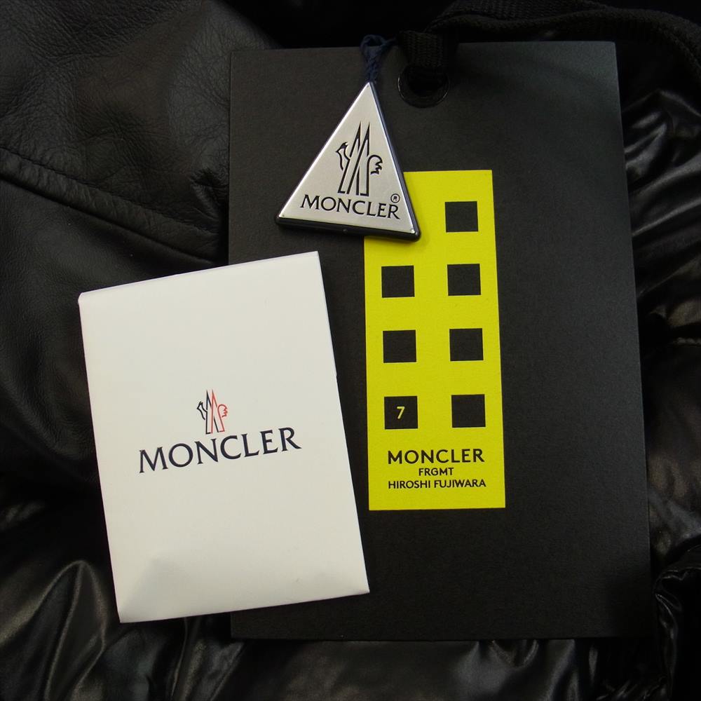 MONCLER モンクレール 7 FRGMT HIROSHI FUJIWARA QUINLAN JACKET フラグメント 藤原ヒロシ バックロゴ ダウンジャケット ブラック系 5【美品】【中古】