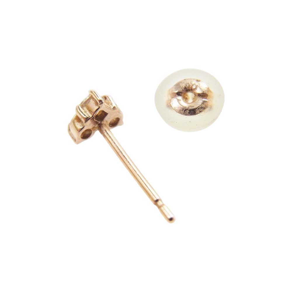 K10PG ピンクゴールド ハート ピアス ゴールド系【中古】