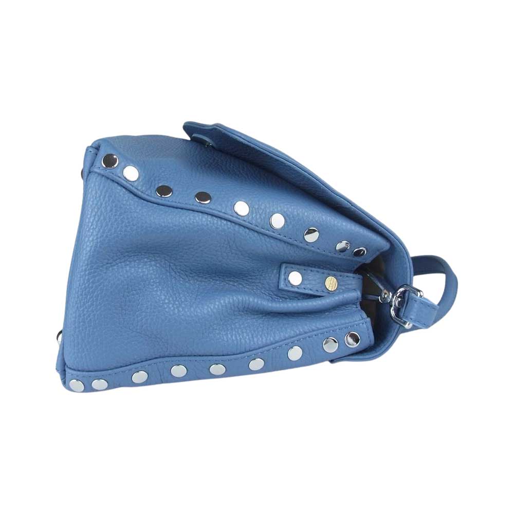 ZANELLATO ザネラート 2WAY ポスティナ デイリー ショルダー ハンドバッグ S ブルー系【美品】【中古】