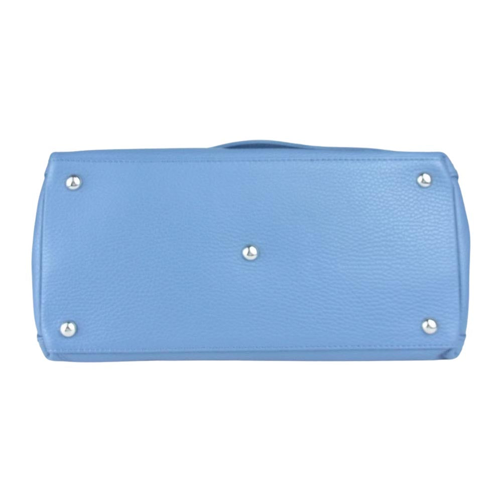 ZANELLATO ザネラート 2WAY ポスティナ デイリー ショルダー ハンドバッグ S ブルー系【美品】【中古】