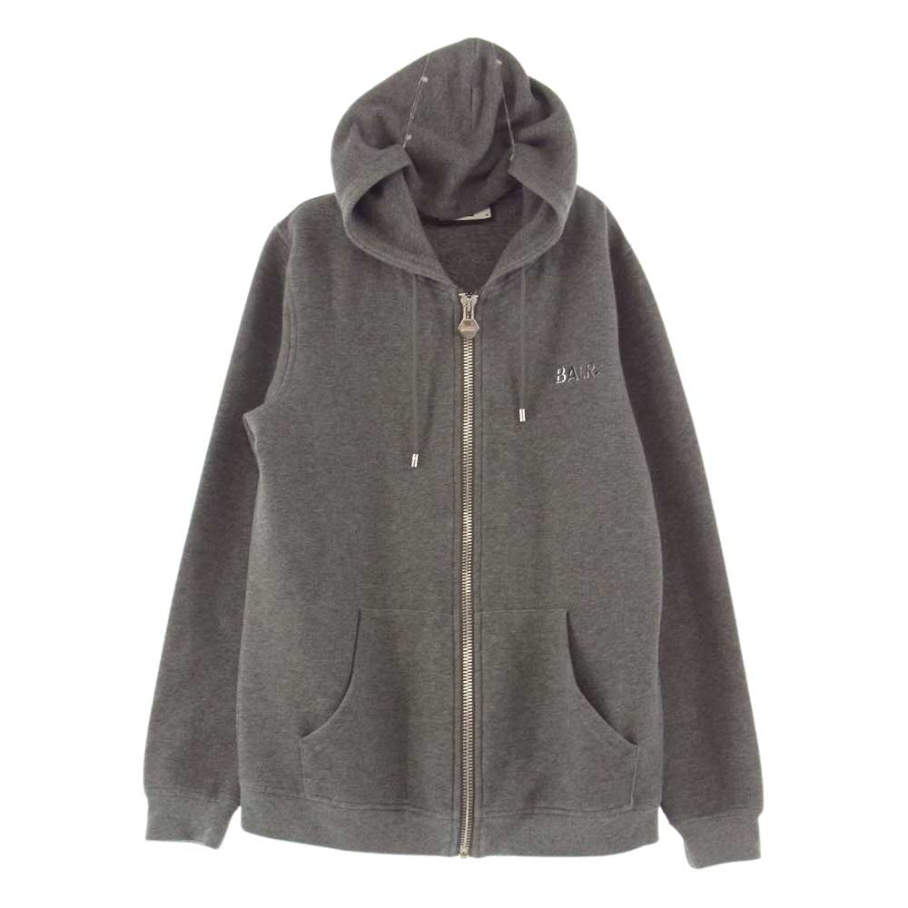 ボーラー Q Series Straight Zip Thru Hoodie ジップアップ ロゴ メタル プレート パーカー グレー系 M【美品】【中古】